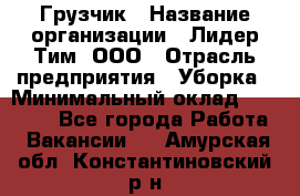 Грузчик › Название организации ­ Лидер Тим, ООО › Отрасль предприятия ­ Уборка › Минимальный оклад ­ 15 000 - Все города Работа » Вакансии   . Амурская обл.,Константиновский р-н